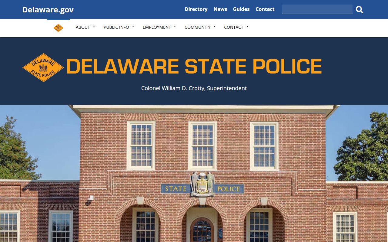 New Castle County arrest and registry data flows through the Delaware State Police